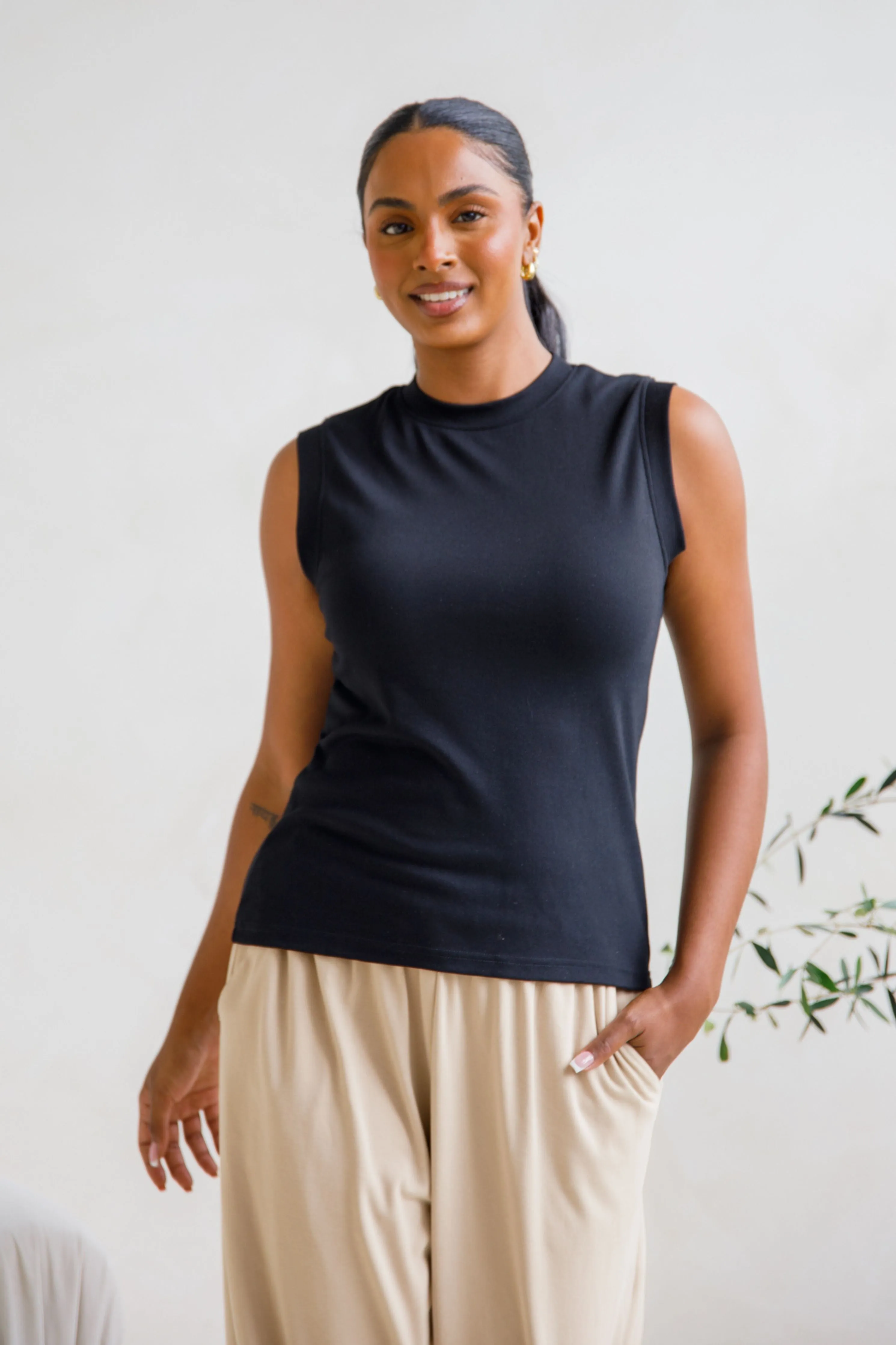 Sadie Lounge Tank | Black