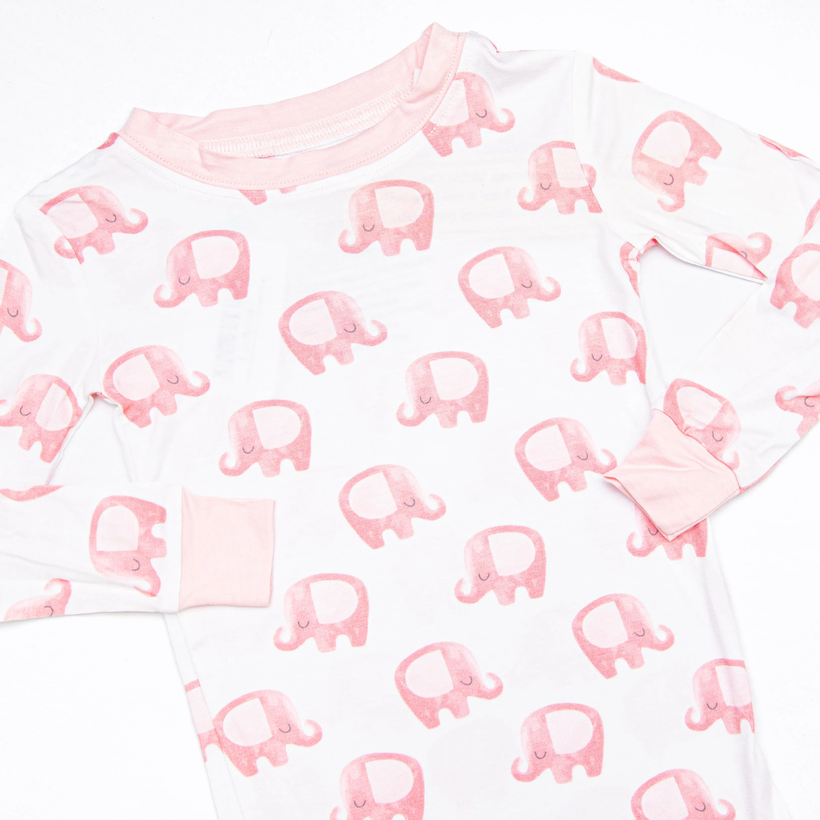 Safari Sleepover Bamboo Pajama Set, Pink