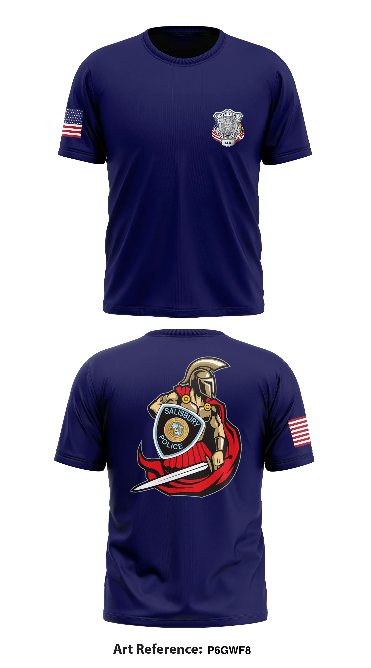 Salisbury Police Department Core Men's SS Performance Tee - P6GWF8