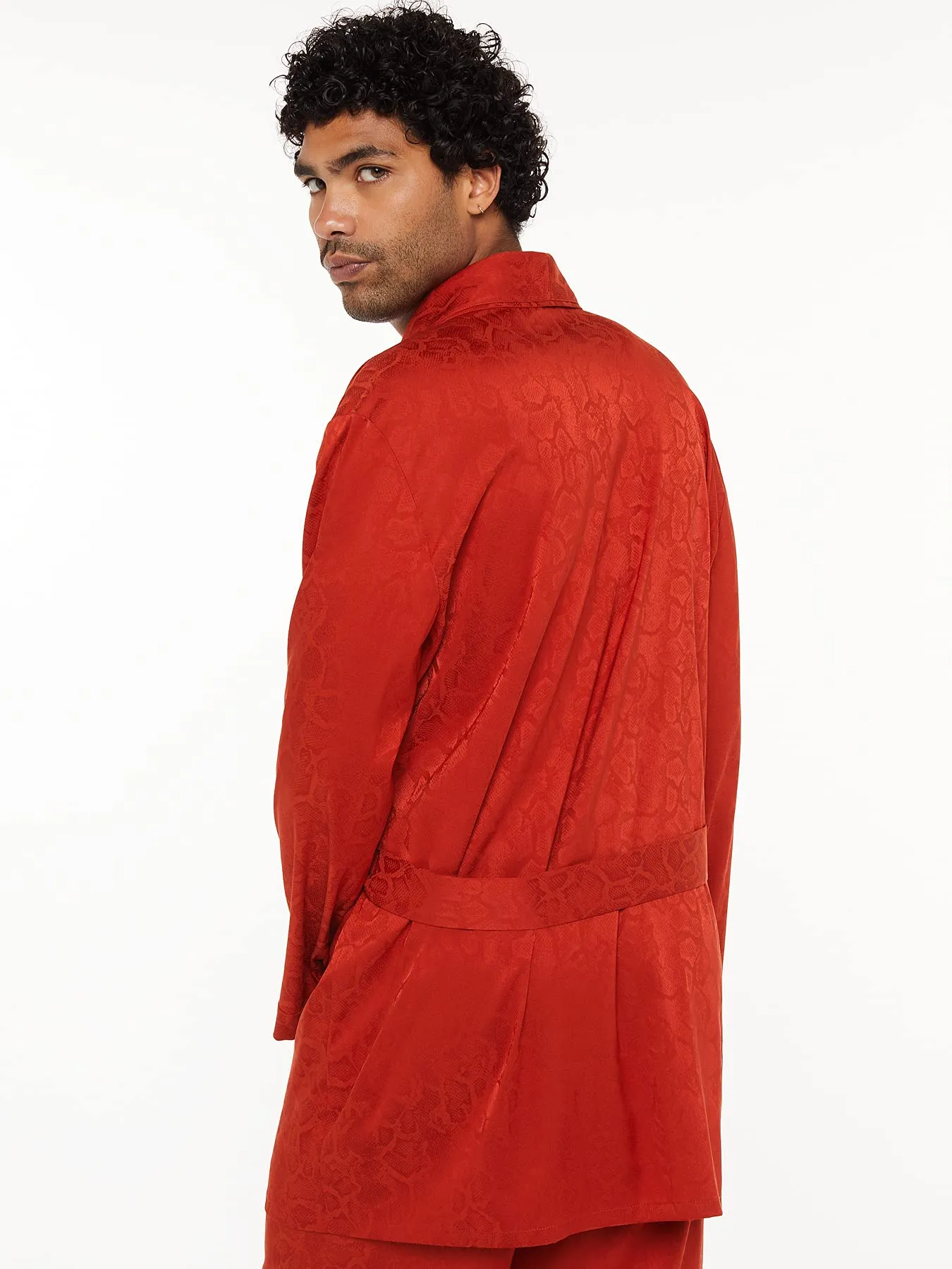 Savage X Fenty, Men's, Savage X Smoking Jacket, Henna Red, XS