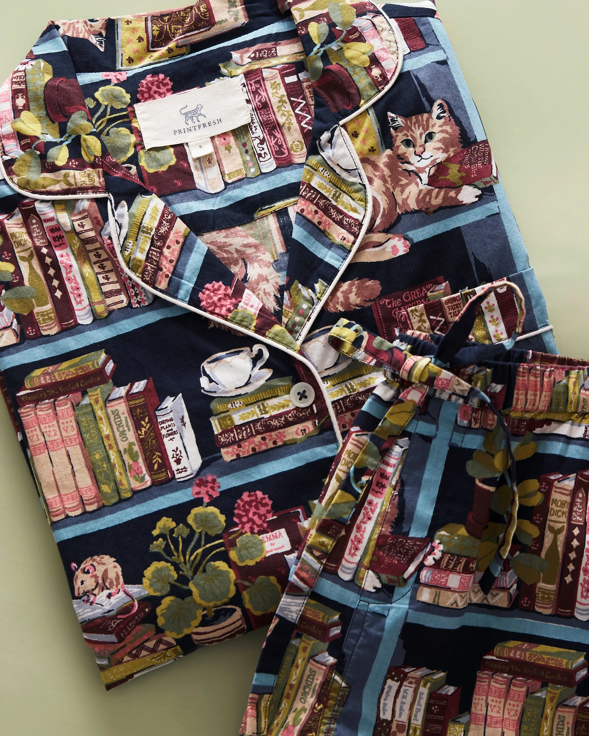 Secret Library - Short PJ Set - Hideaway Blue