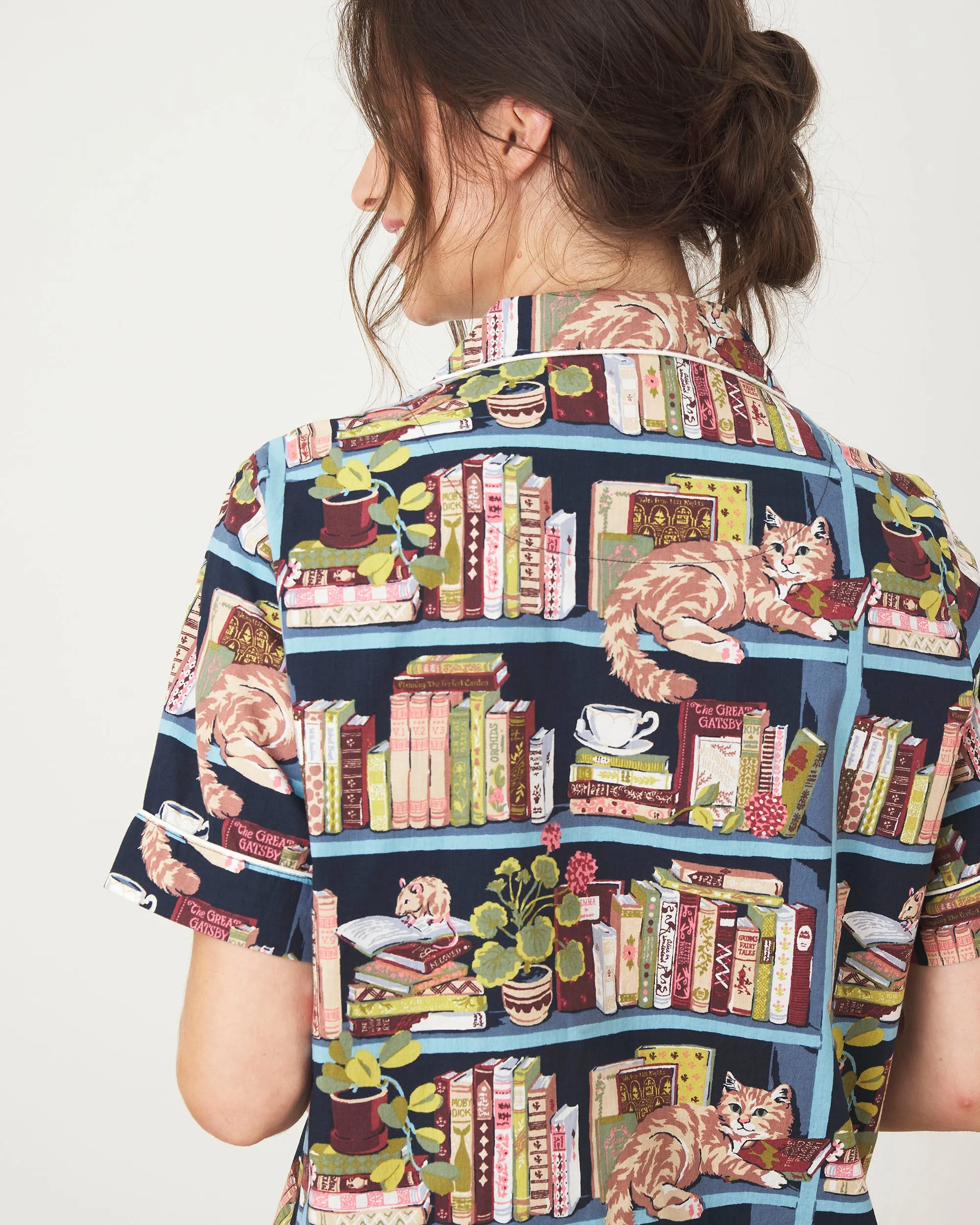 Secret Library - Short PJ Set - Hideaway Blue