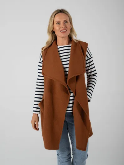 See Saw - Boiled Wool LL 2PKT Open Vest