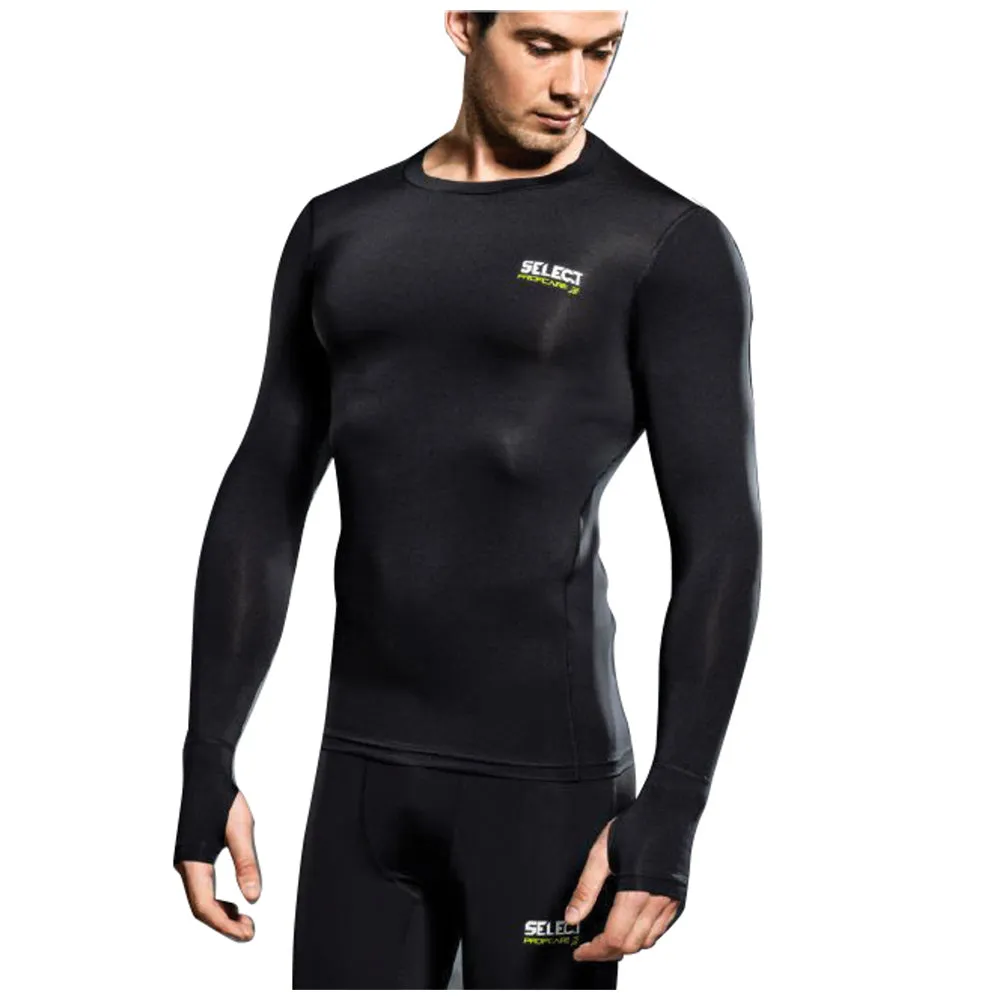 SELECT LONG SLEEVE COMPRESSION TOP BLACK