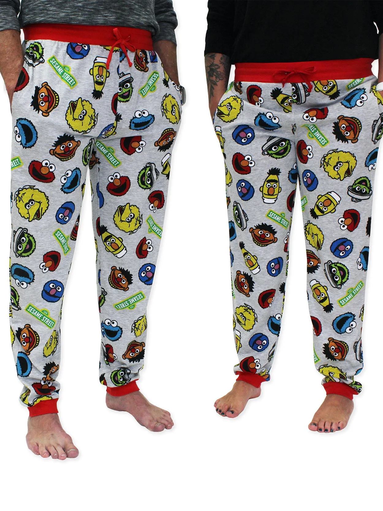 Sesame Street Characters Elmo Cookie Monster Jogger Pajama Pants