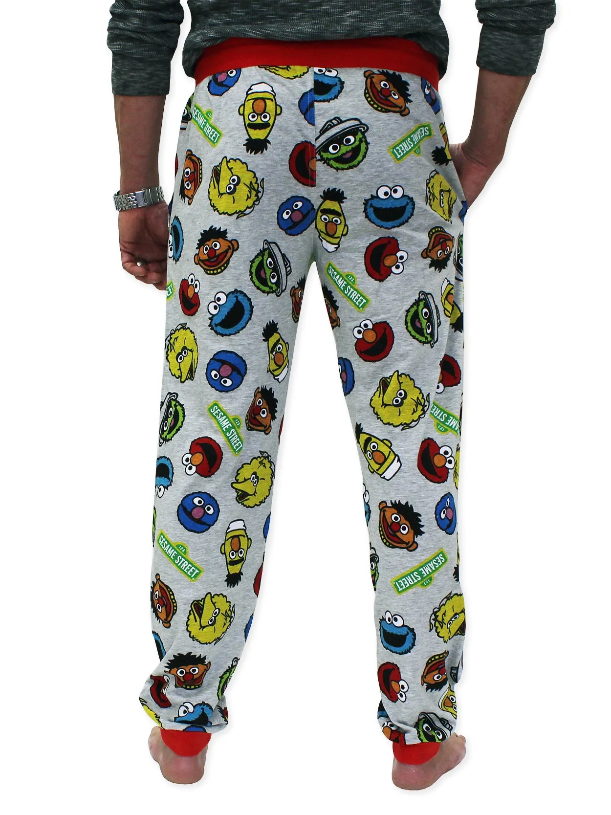 Sesame Street Characters Elmo Cookie Monster Jogger Pajama Pants