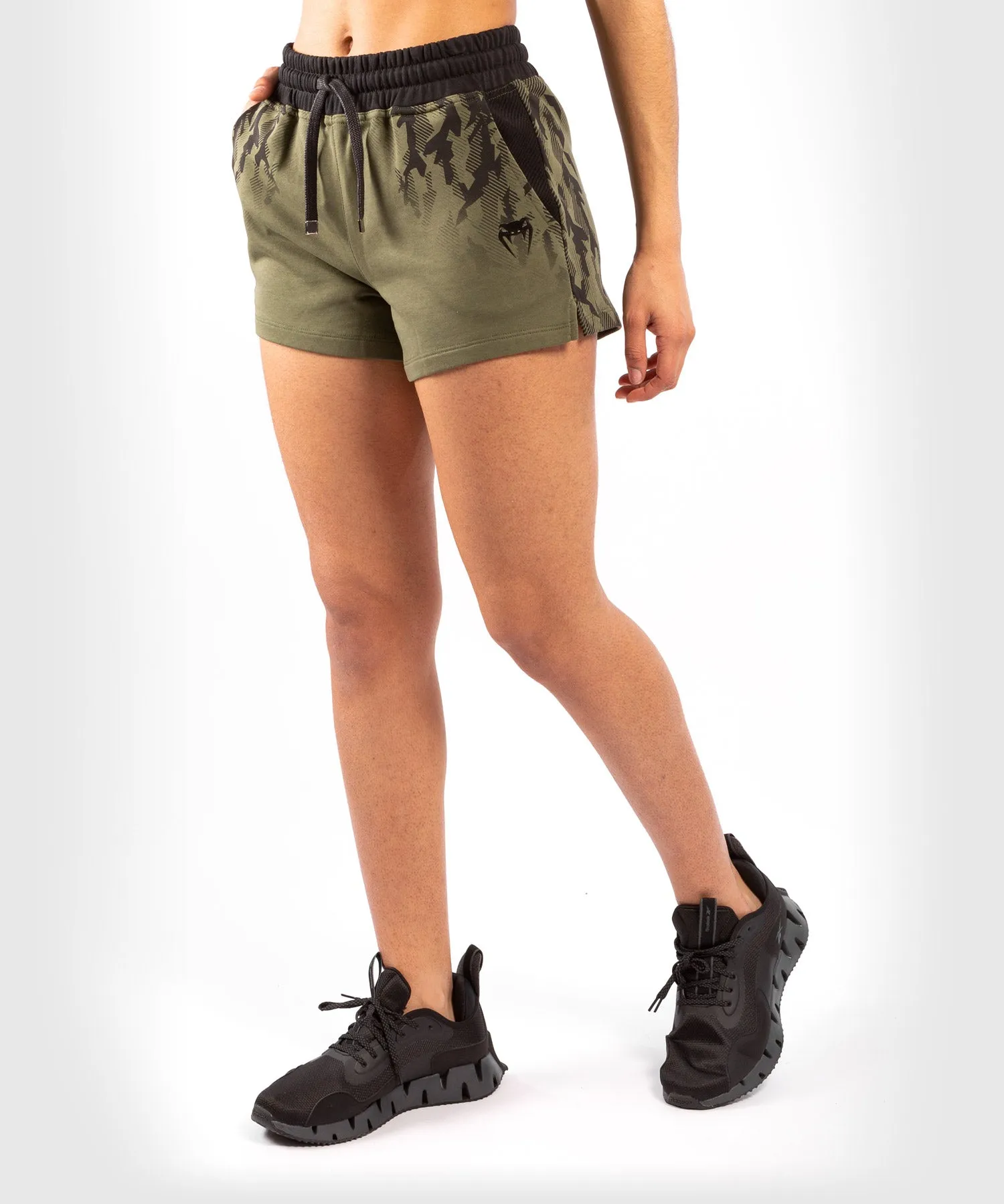 Short de Sport en Coton Femme UFC Venum Authentic Fight Week - Kaki