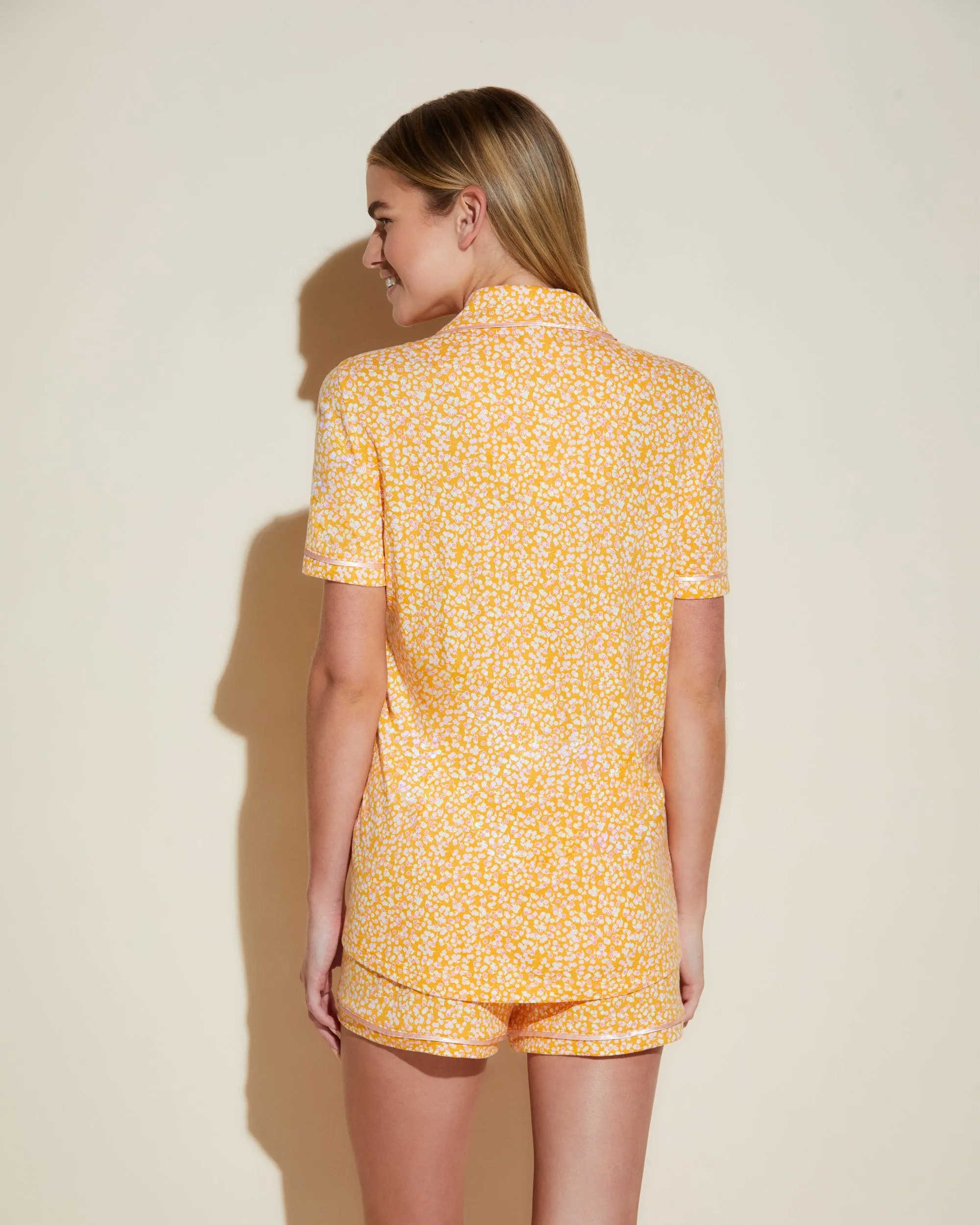 Short Sleeve Top & Boxer Pajama Set