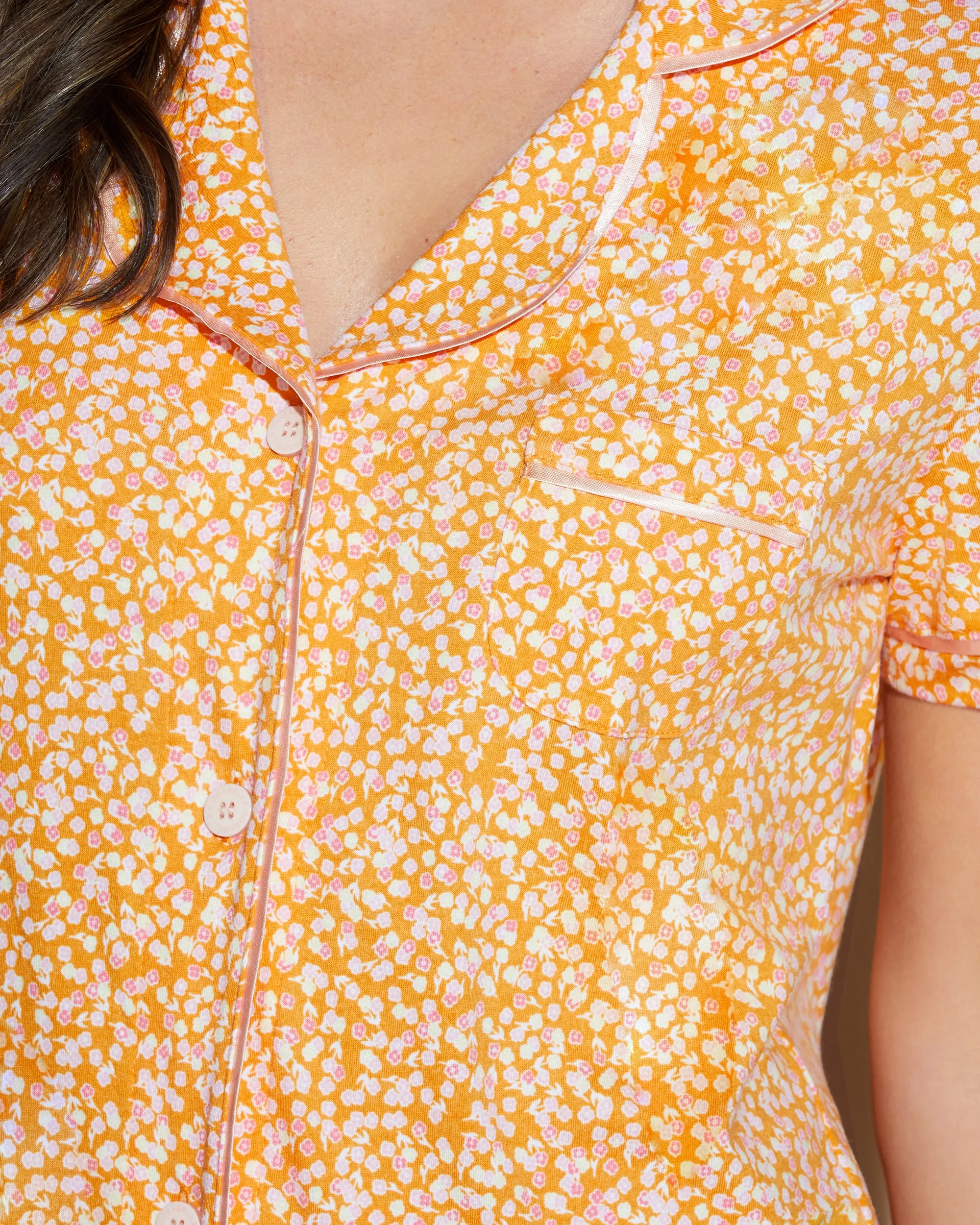 Short Sleeve Top & Boxer Pajama Set