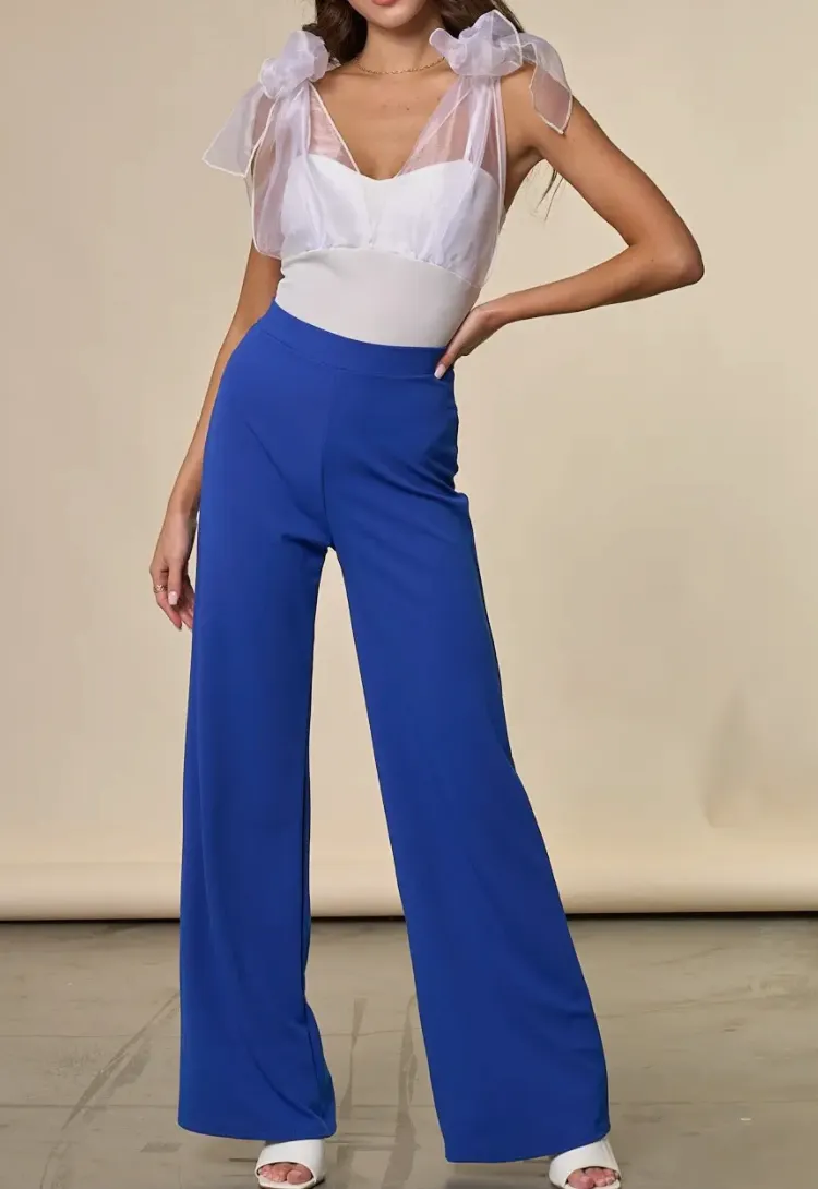 Shoulder Tie Organza Bodysuit