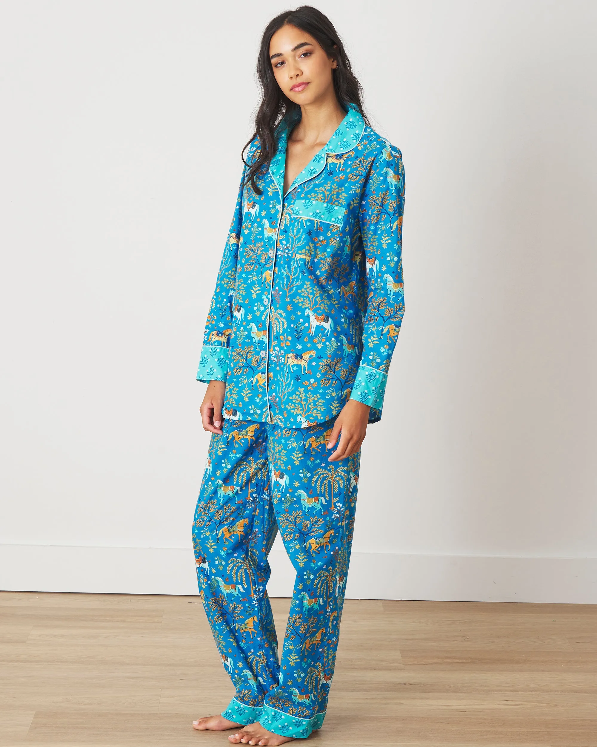 Show Pony - Long PJ Set - Steel Blue