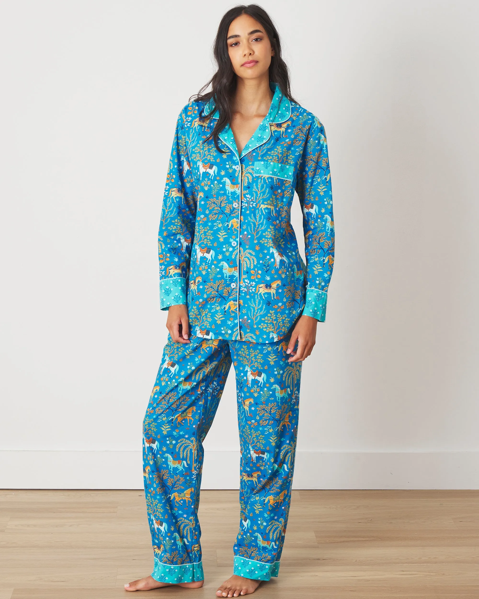 Show Pony - Long PJ Set - Steel Blue