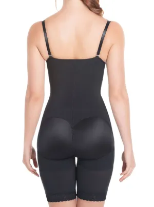 Siluet High Compression Braless Mid-Thigh Minimizer Bodysuit