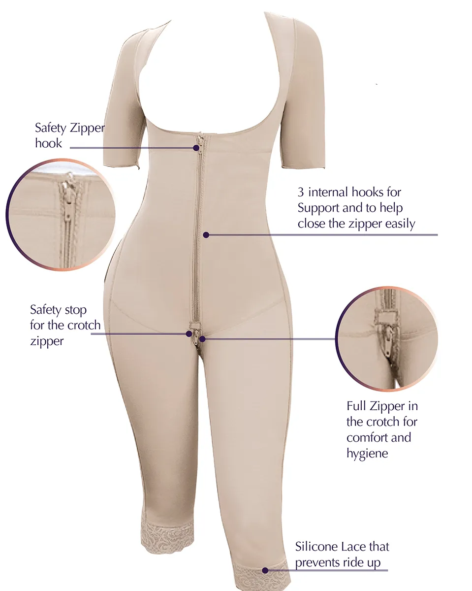 Siluet Lipo Compression Garment Post-Op Shapewear with sleeves