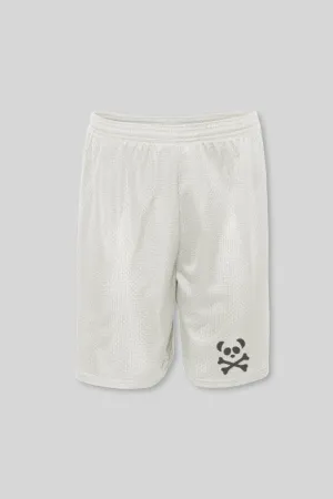 Silver Panther Mesh Shorts - Black
