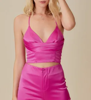 Sleeveless Criss Cross Back Crop Top