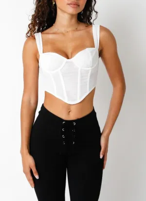 Sleeveless Mesh Corset Top