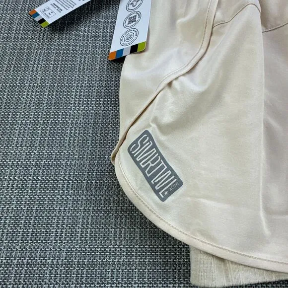 Smartwool Shorts Womens XL Intraknit Active Lined Mid Rise Almond Athletic New