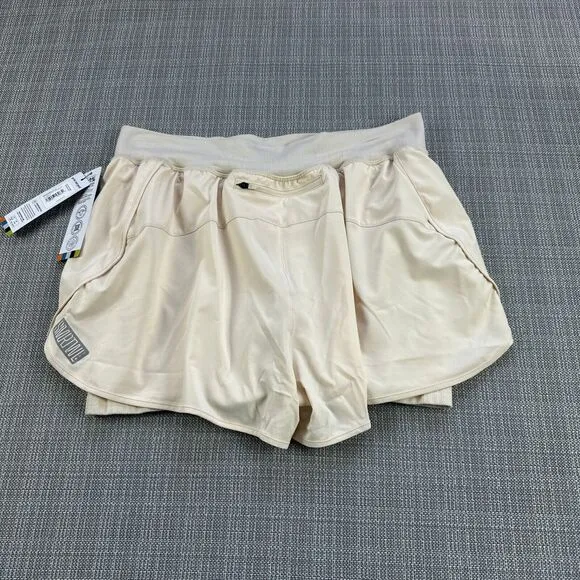 Smartwool Shorts Womens XL Intraknit Active Lined Mid Rise Almond Athletic New