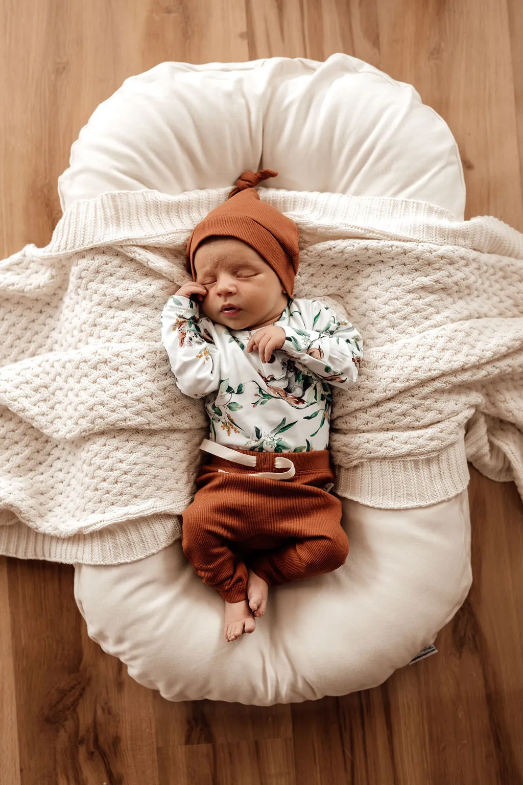Snuggle Hunny Ribbed Organic Pants - Biscuit