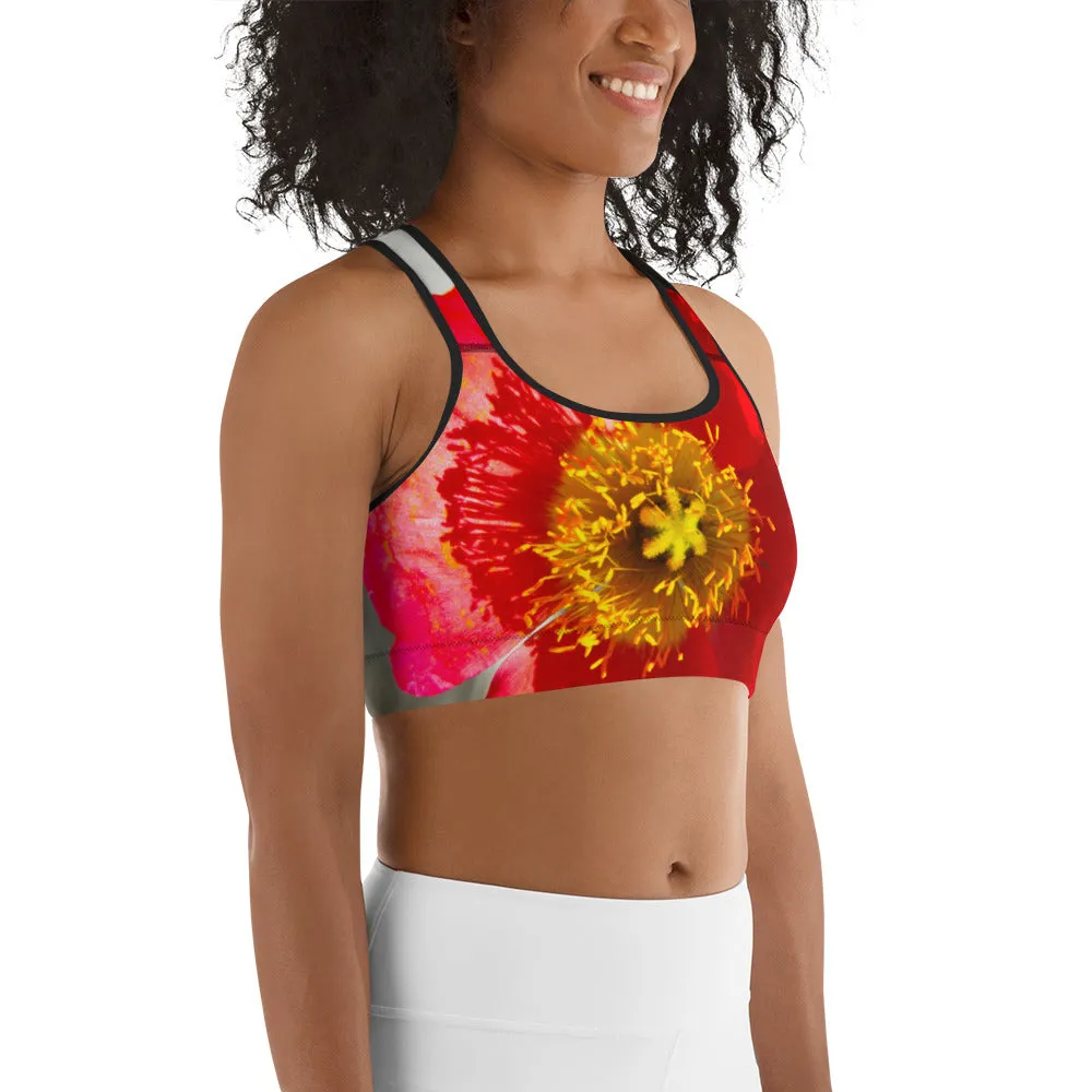 Space Poppy Sports Bra