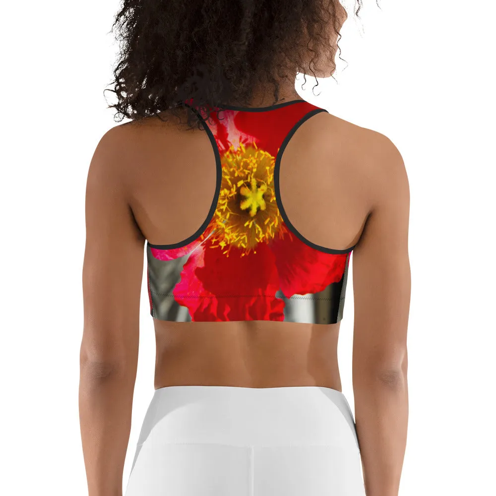 Space Poppy Sports Bra