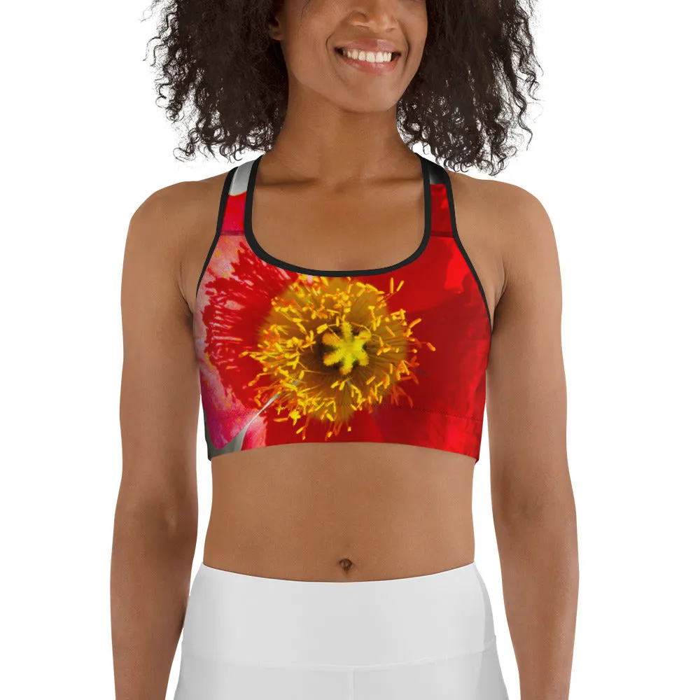 Space Poppy Sports Bra