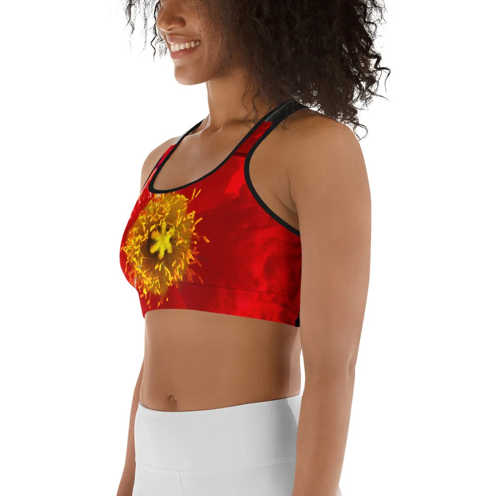 Space Poppy Sports Bra