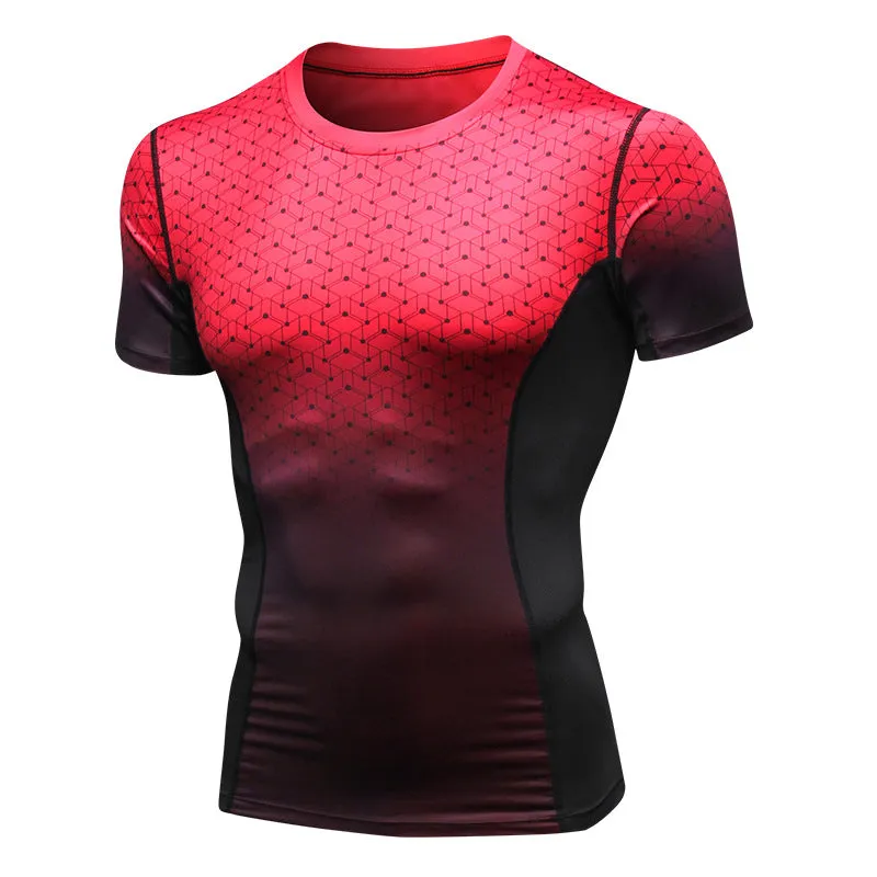 Sportswear Running High Elastic Quick Dry Fitness T-Shirt Tight Short Sleeve