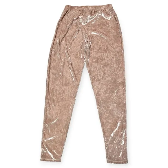 Spyder Light Pink Crushed Velvet Pajama/Loungewear Set with Hoodie and Pants