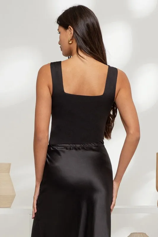 Square Neck Bodysuit - Multiple Colors