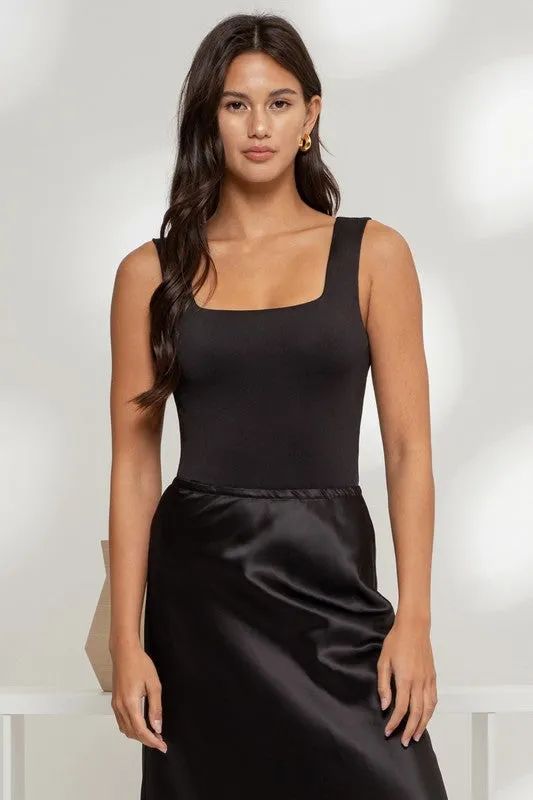 Square Neck Bodysuit - Multiple Colors