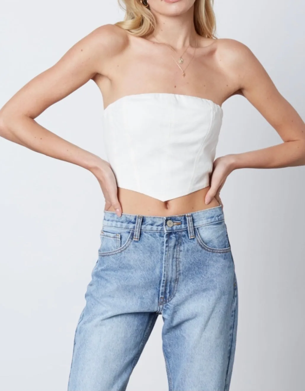 Strapless Bandana Crop Top