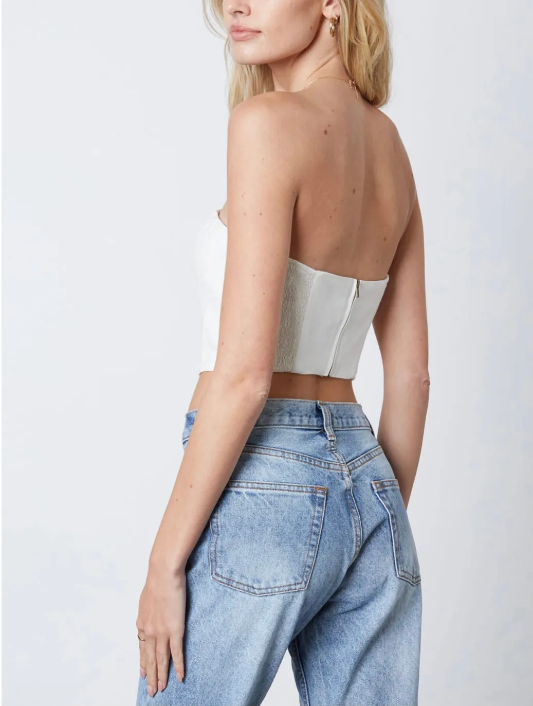 Strapless Bandana Crop Top