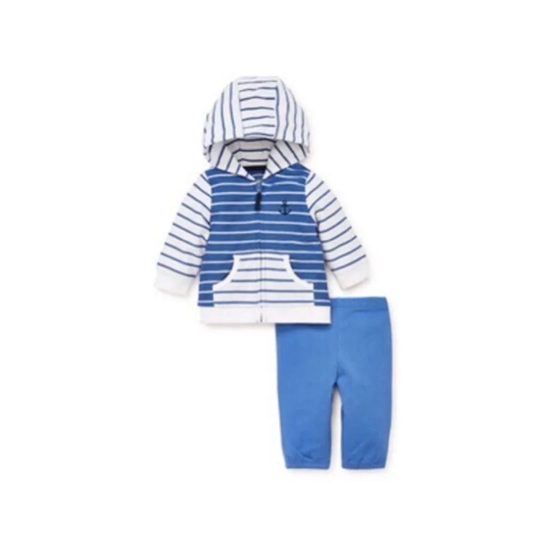 Stripe Mix Jacket Set