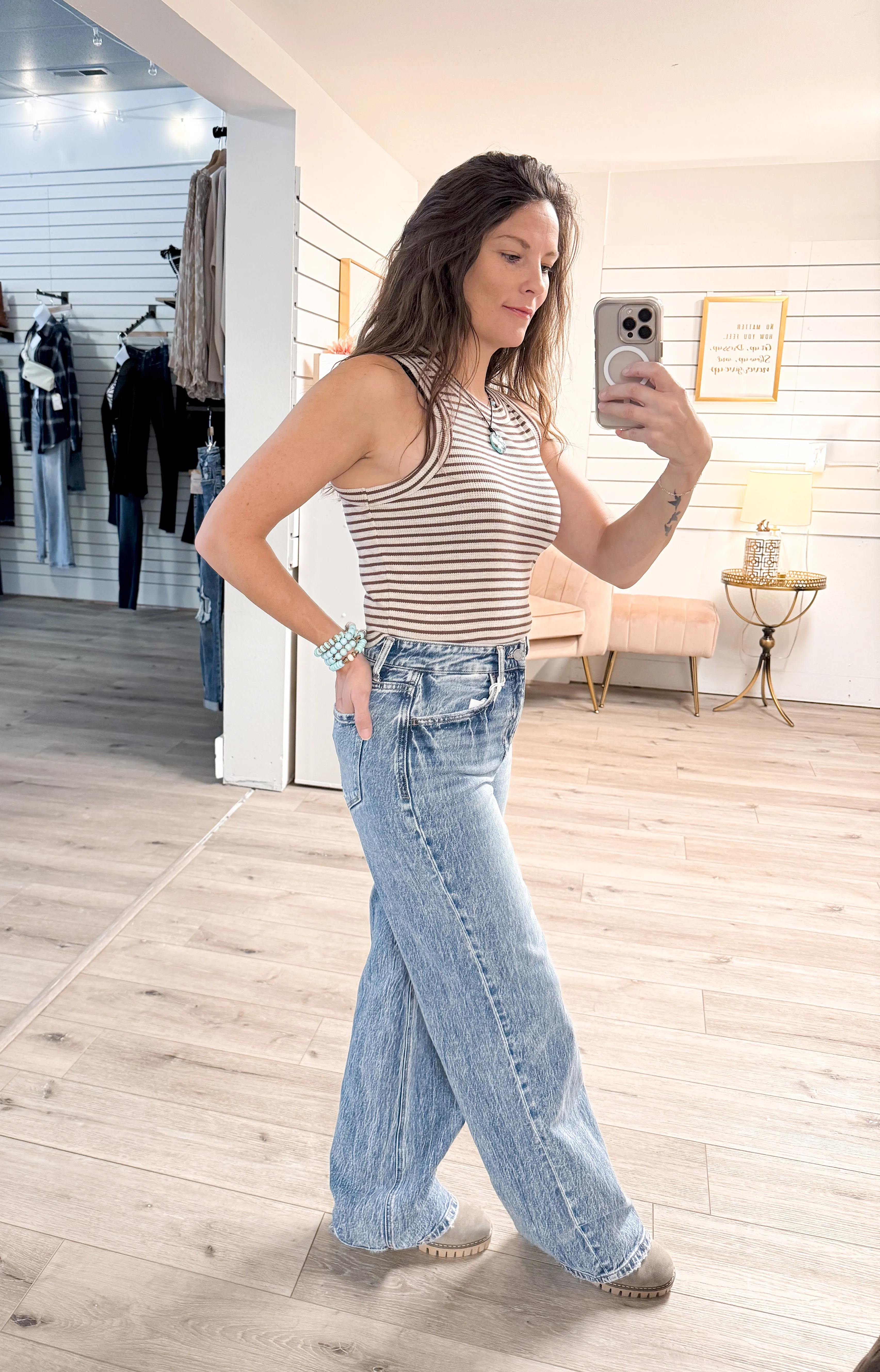 Striped Sleeveless Top