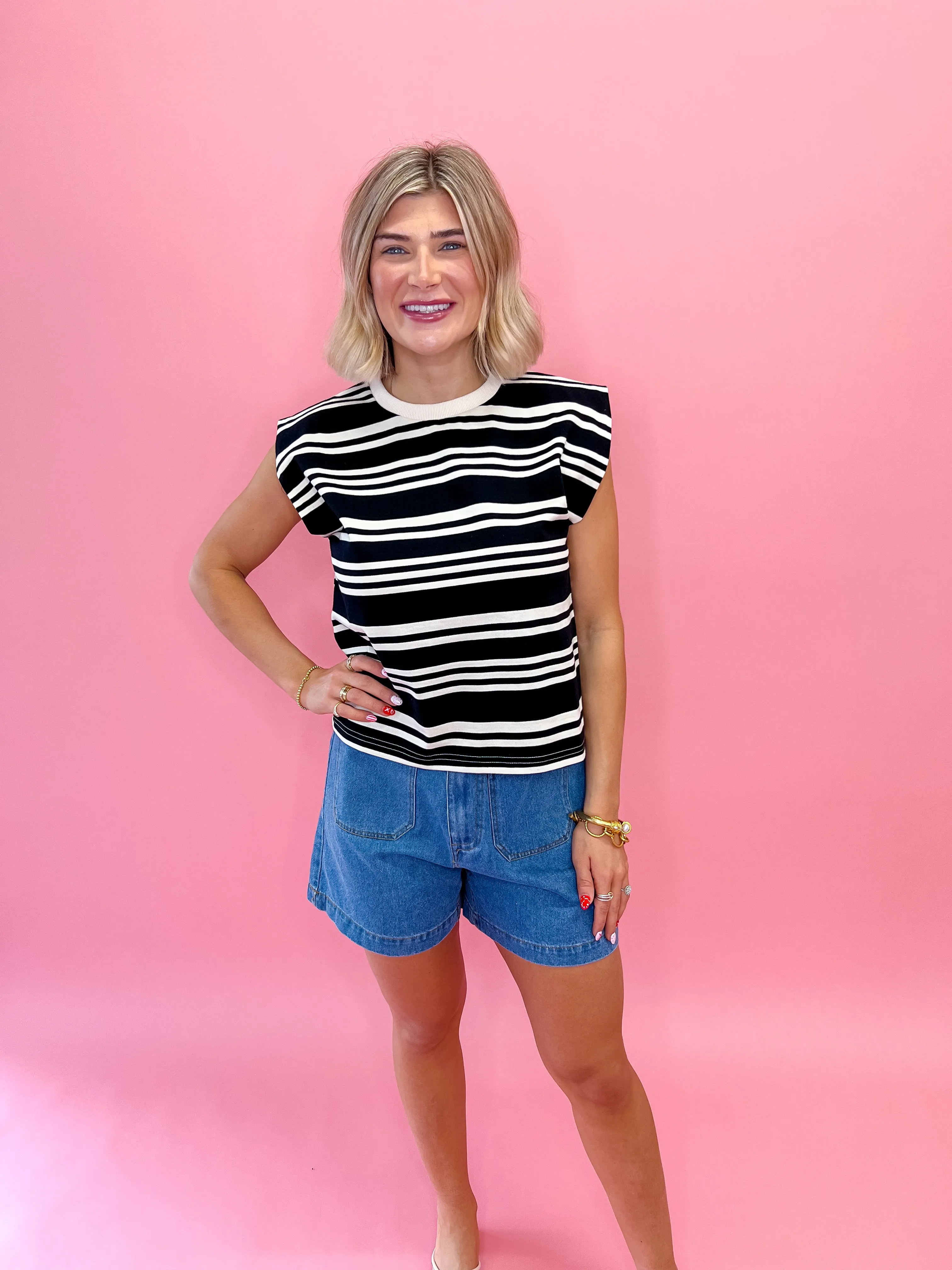 Stripes in Motion Top