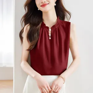 Stylish Solid Silk Tank Top for All Occasions
