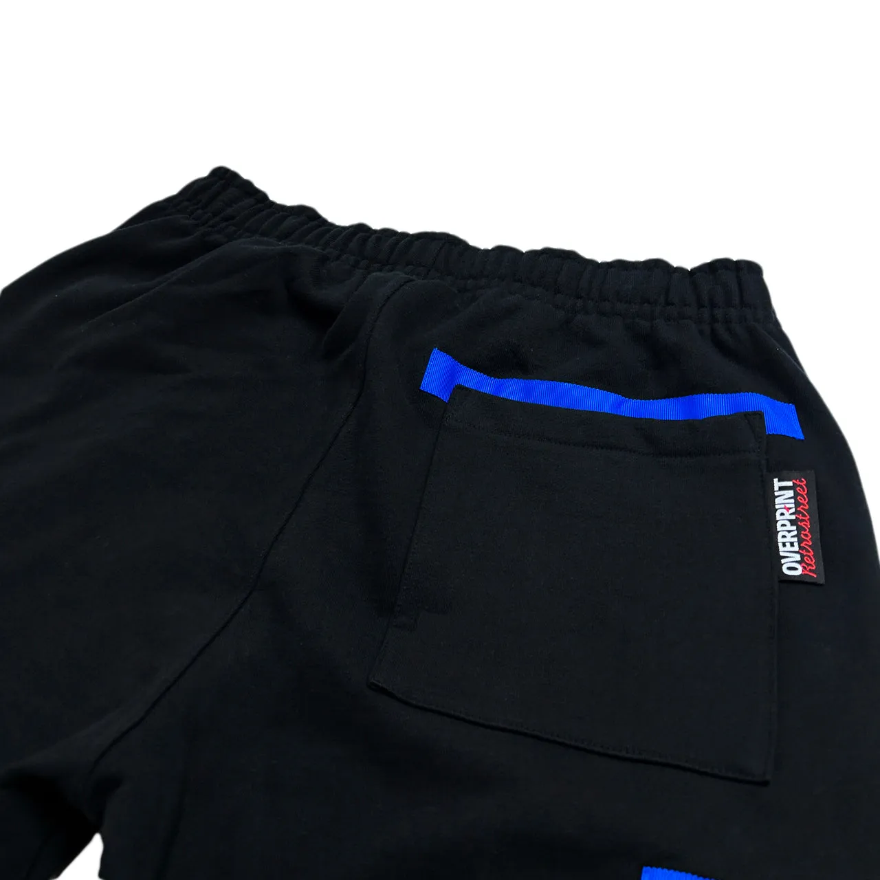 sweat cargo pants black