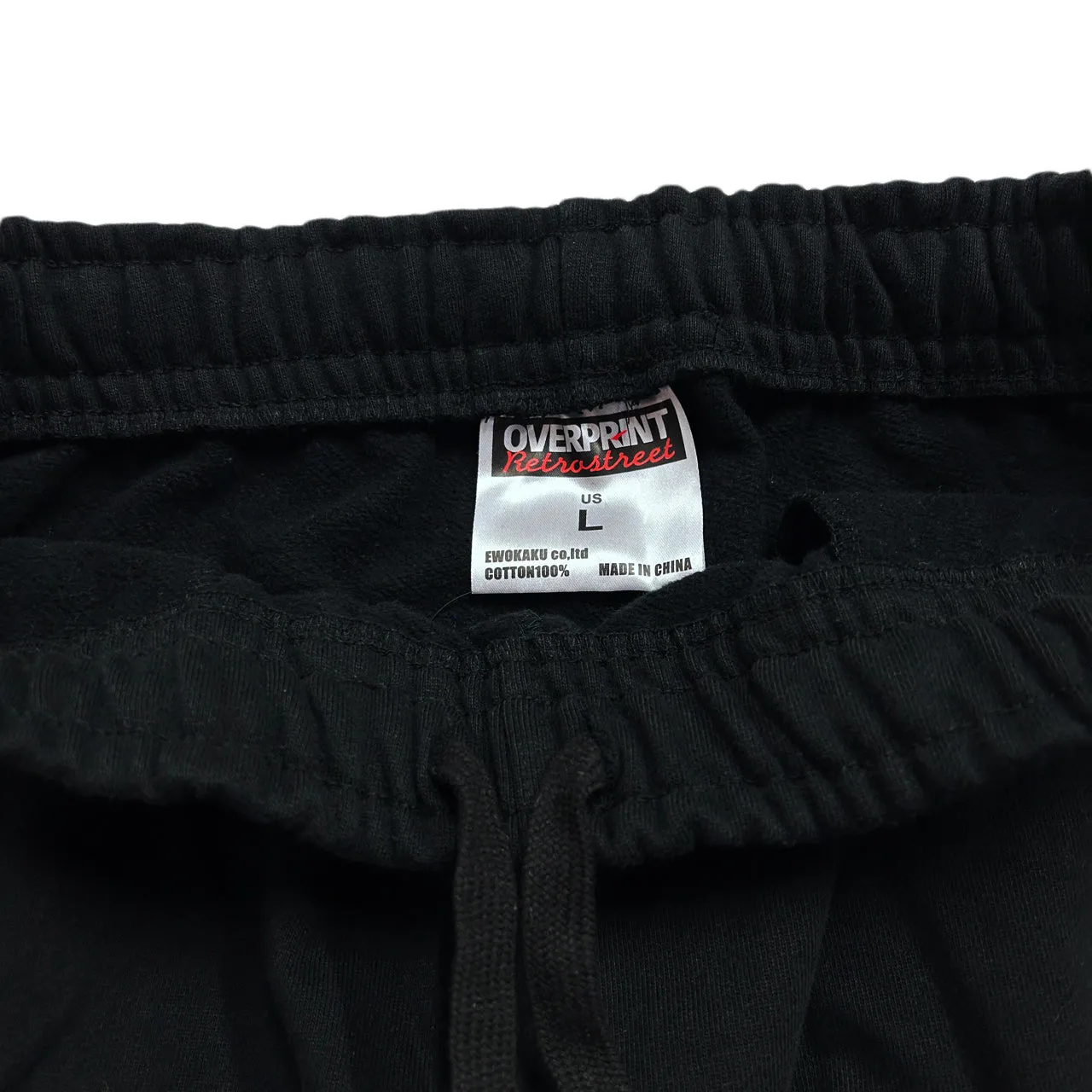 sweat cargo pants black