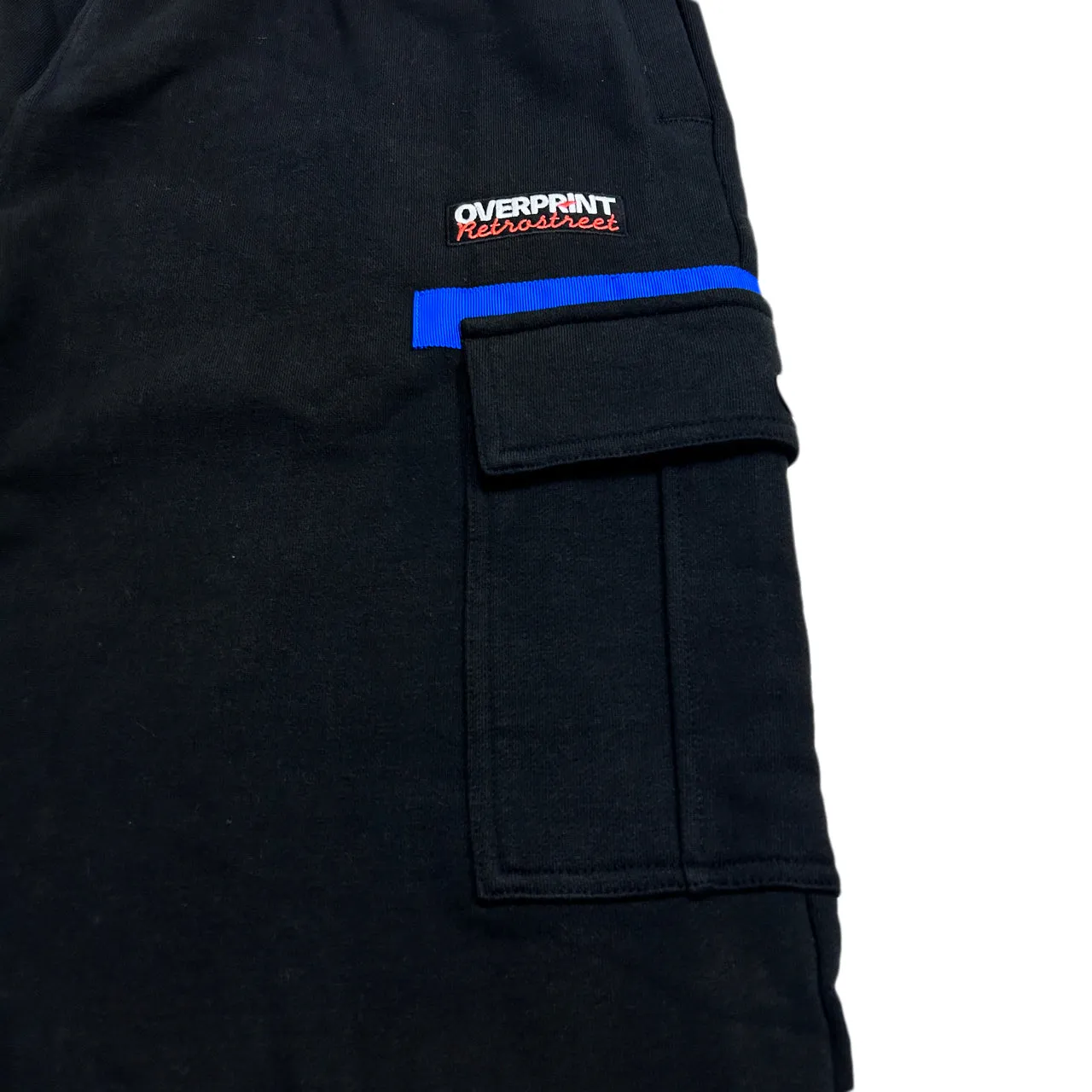 sweat cargo pants black