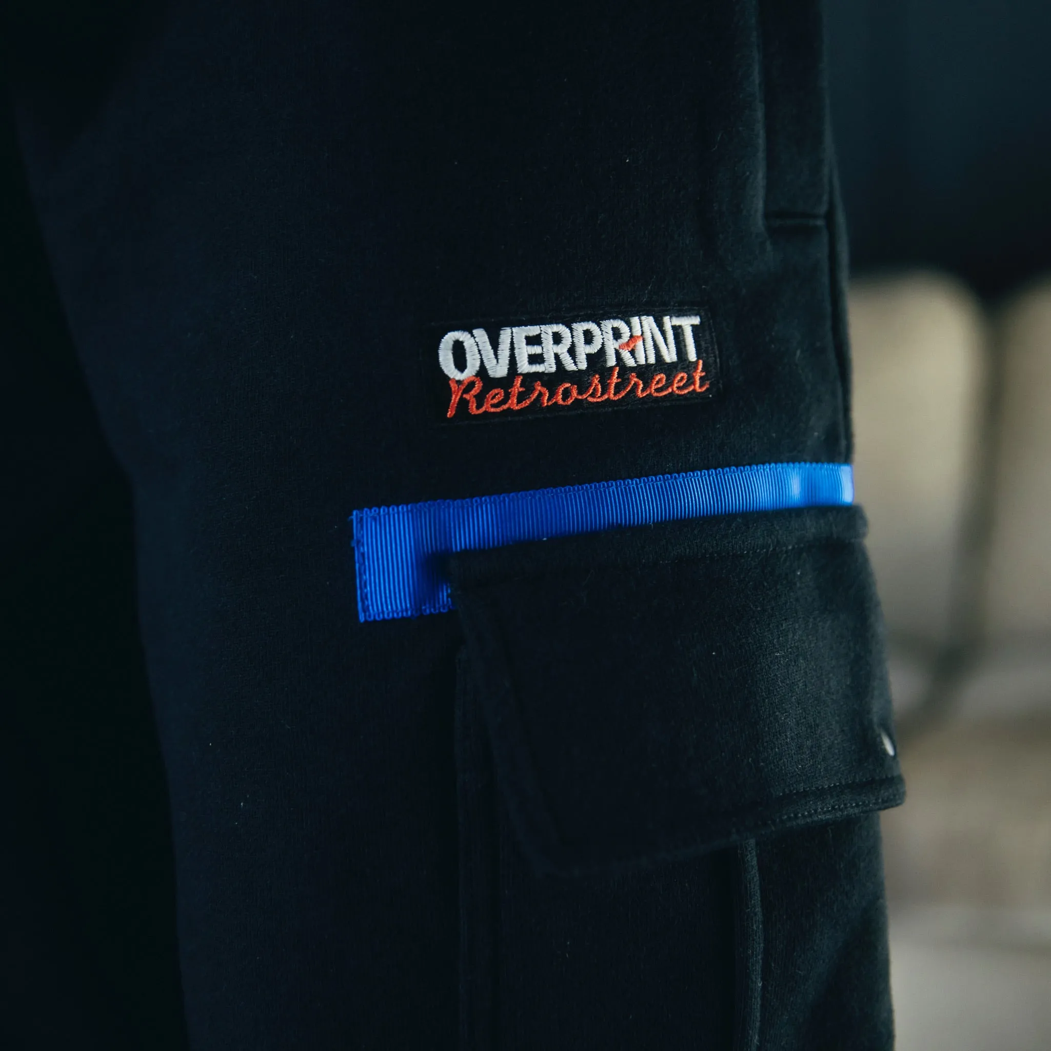 sweat cargo pants black