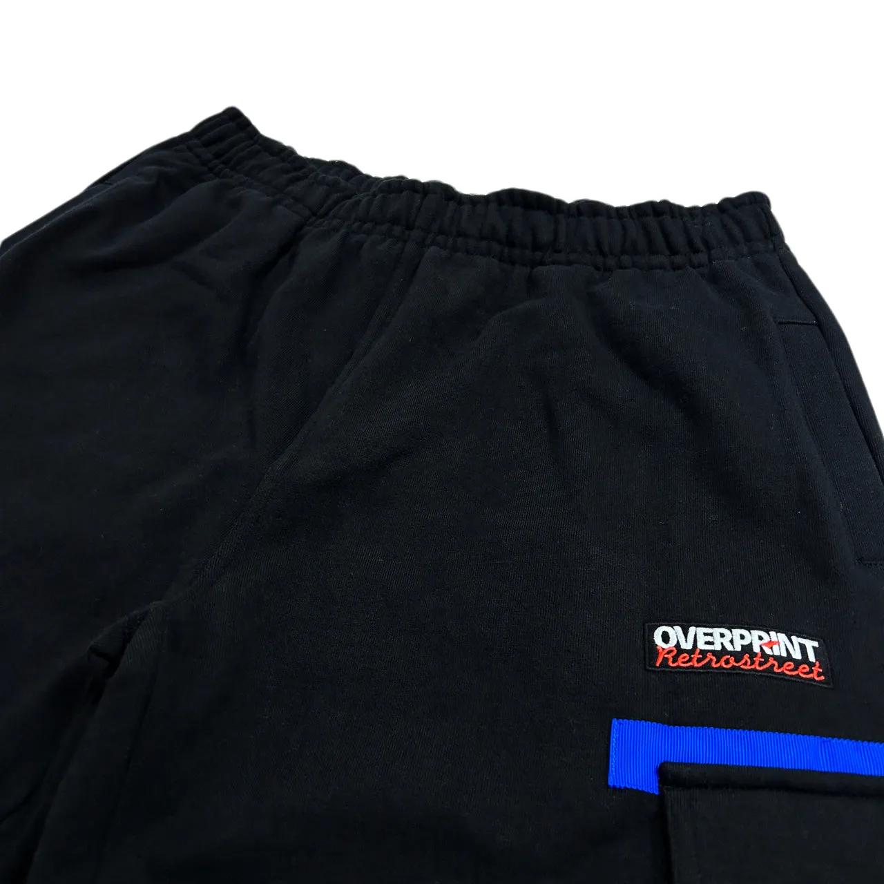 sweat cargo pants black