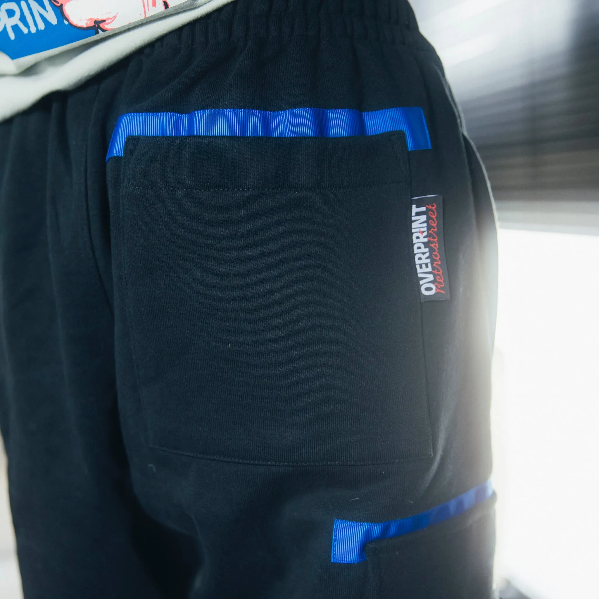 sweat cargo pants black