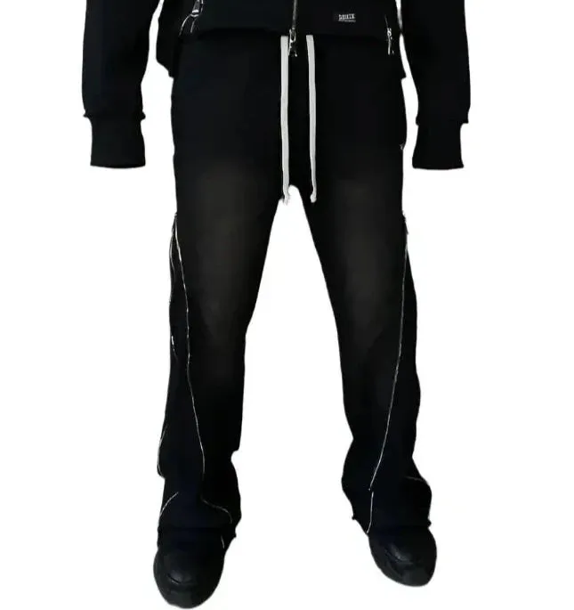 Sweat Pants with Zipper Fly