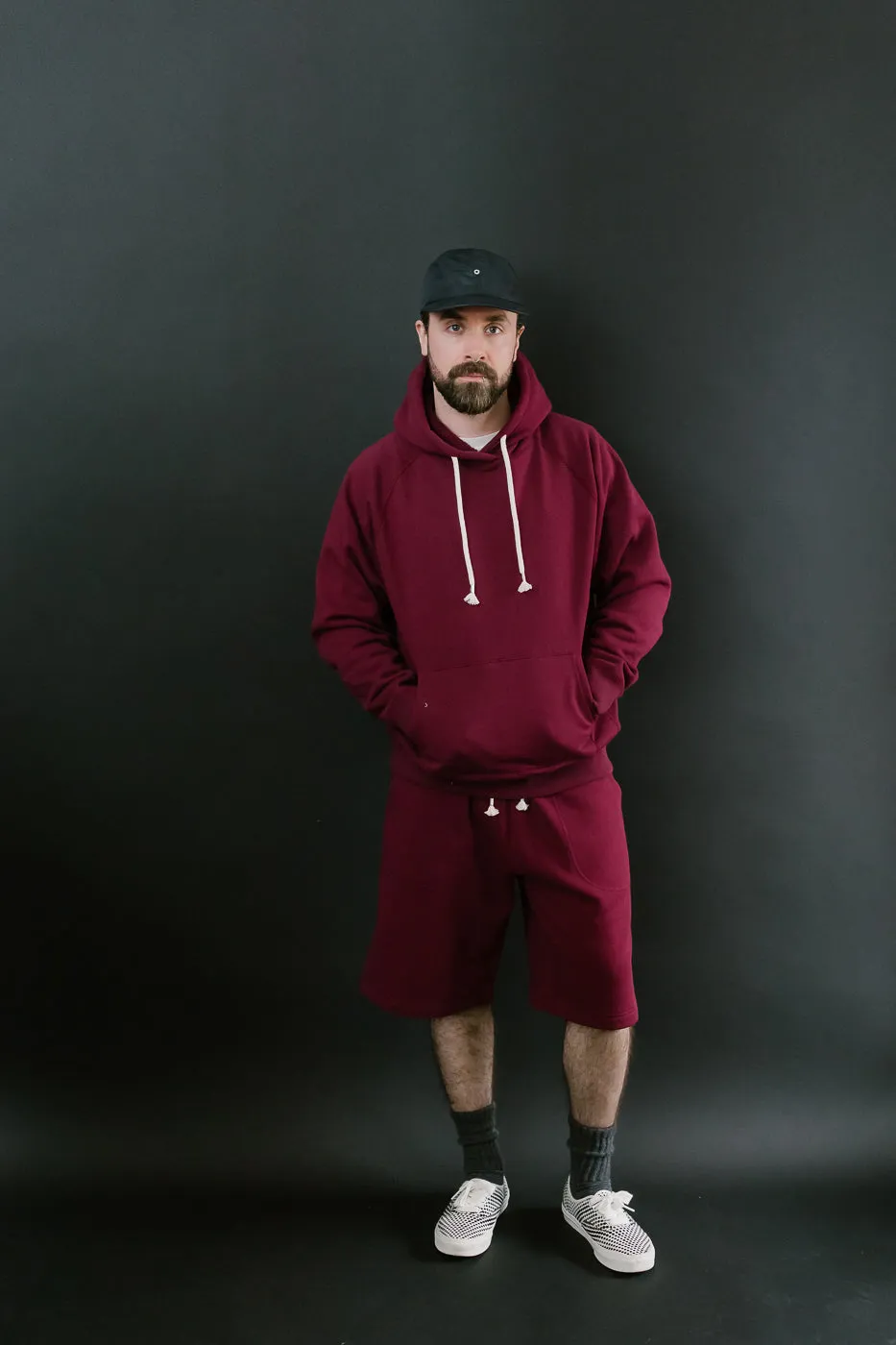 Sweat Shorts - Super Looper French Terry - Burgundy