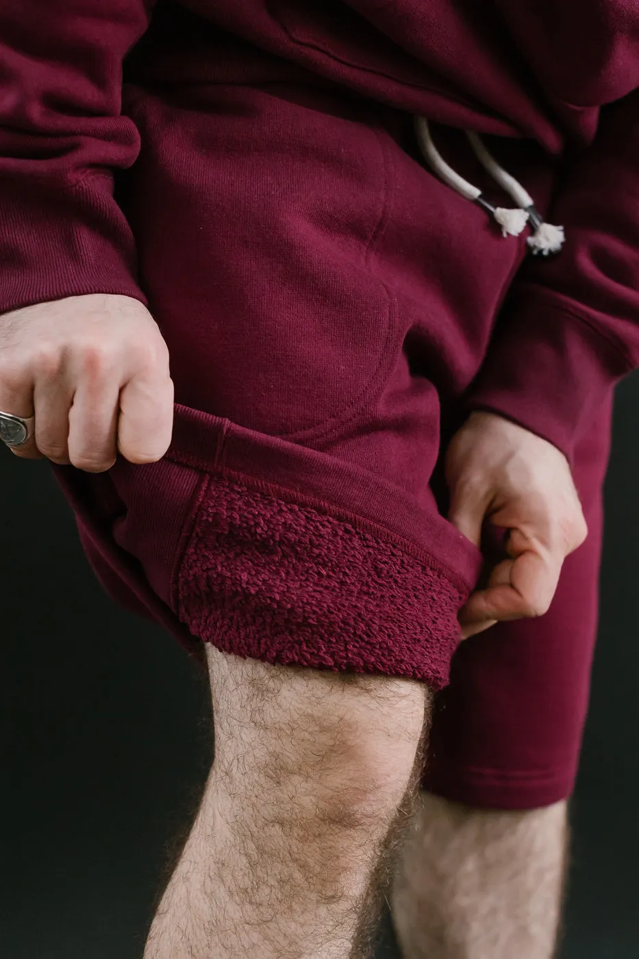 Sweat Shorts - Super Looper French Terry - Burgundy