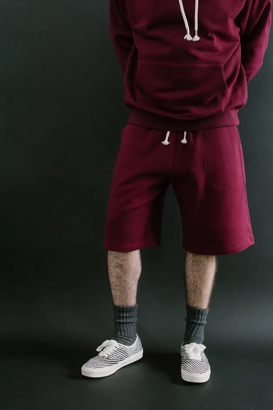 Sweat Shorts - Super Looper French Terry - Burgundy