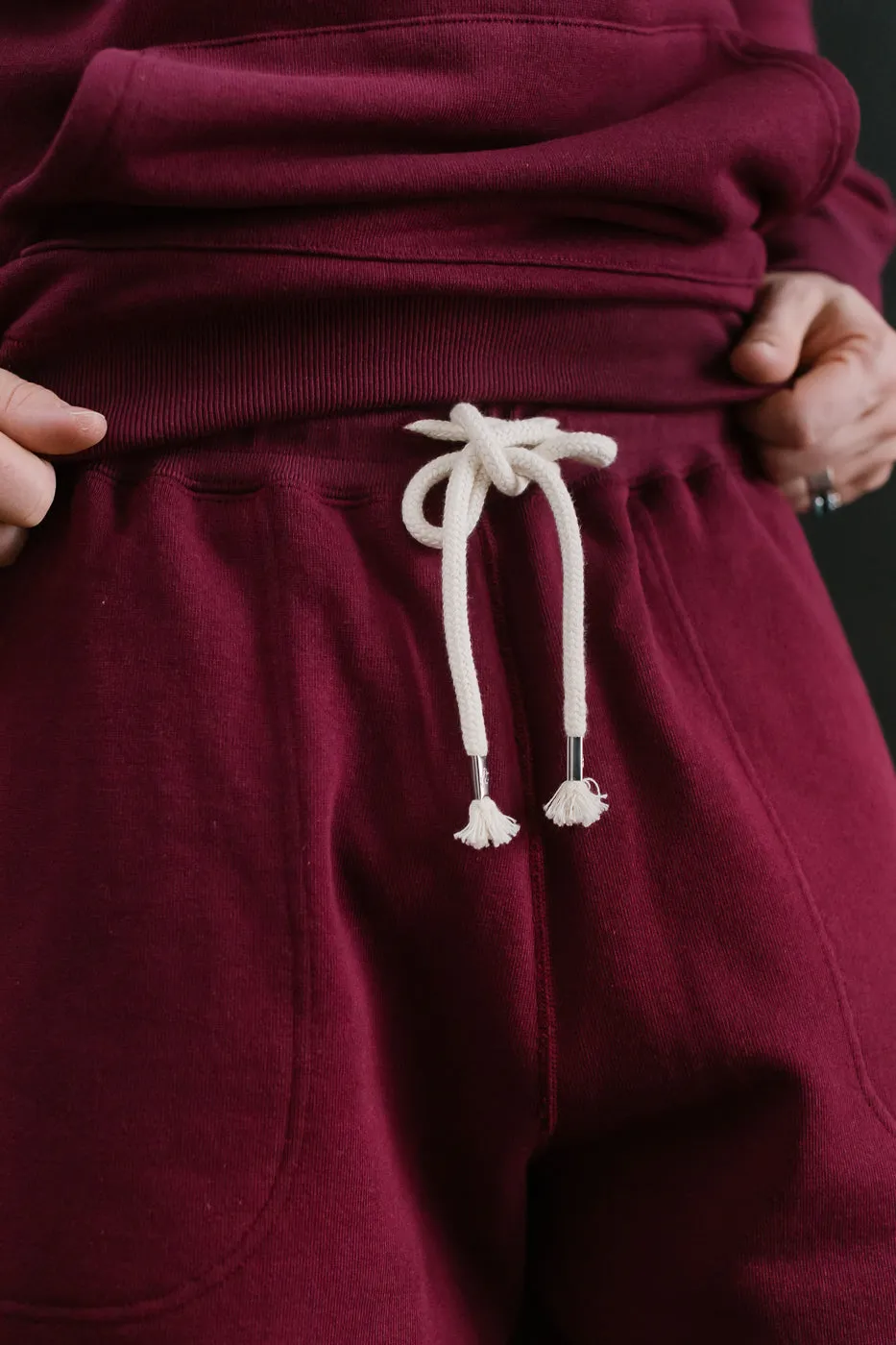 Sweat Shorts - Super Looper French Terry - Burgundy