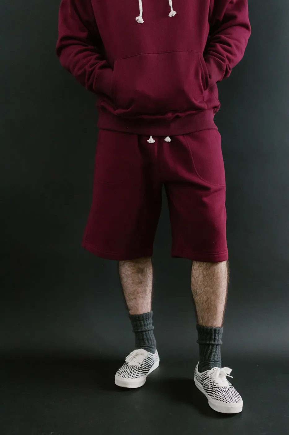 Sweat Shorts - Super Looper French Terry - Burgundy
